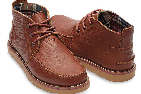 TOMS CHUKKA BOOT - PA BRN LEATHER